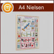 Багетная настенная рамка «Nielsen» А4 формата, книжная, матовое золото